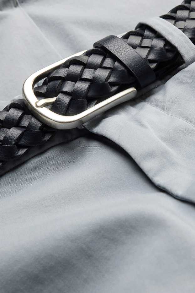 Herren - Chino mit Gürtel - grau