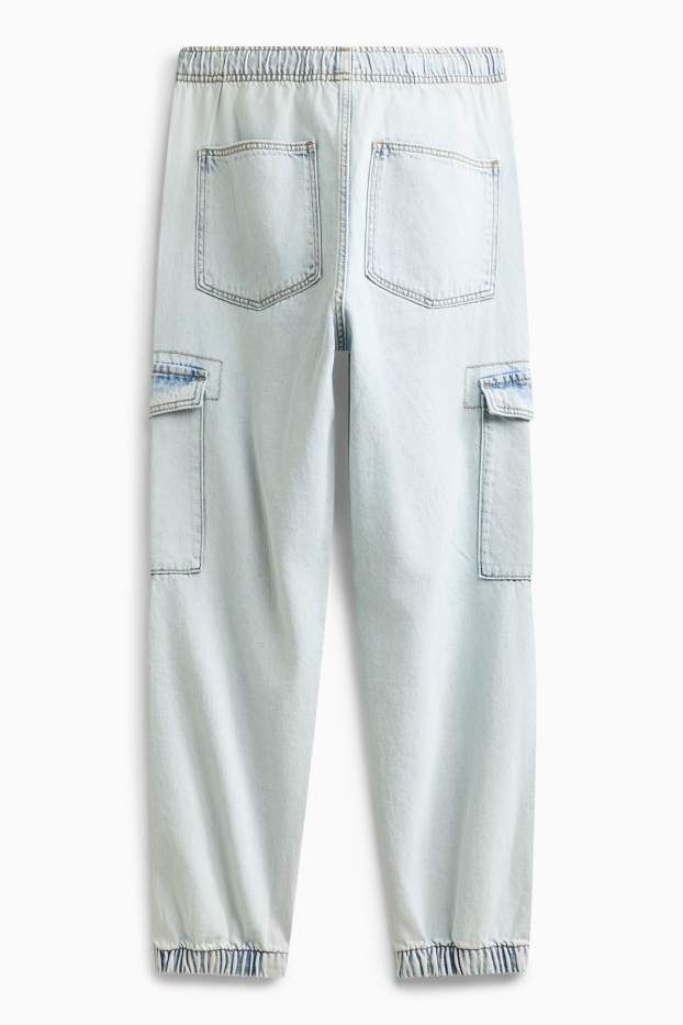 Kinder Buben - Cargo Jeans - helljeansblau