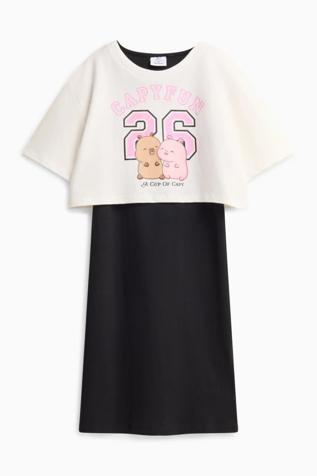 Děti - dívky - Outfit - bílá/černá