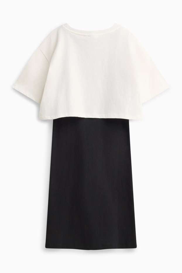 Děti - dívky - Outfit - bílá/černá