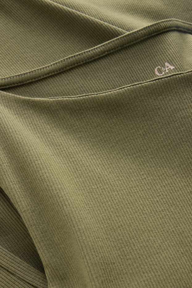 Damen - Top - gerippt - grün