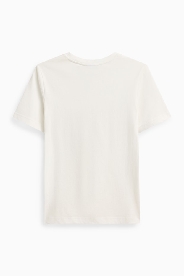 Damen - T-Shirt - Regular Fit - Micky Maus - weiss