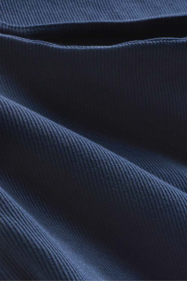 Damen - Top - gerippt - dunkelblau