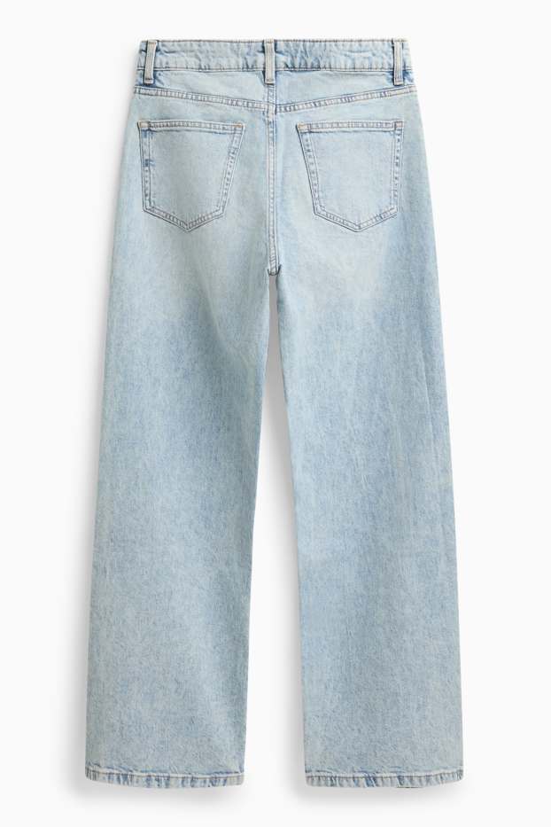 Dames - Baggy jeans - mid waist - jeanslichtblauw