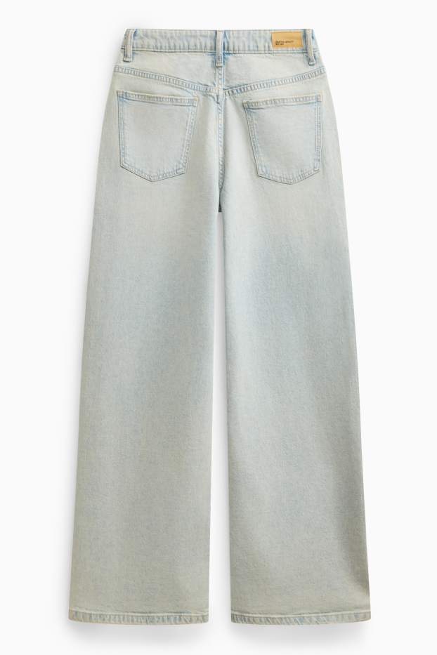 Children Girls - Wide leg jeans - light blue