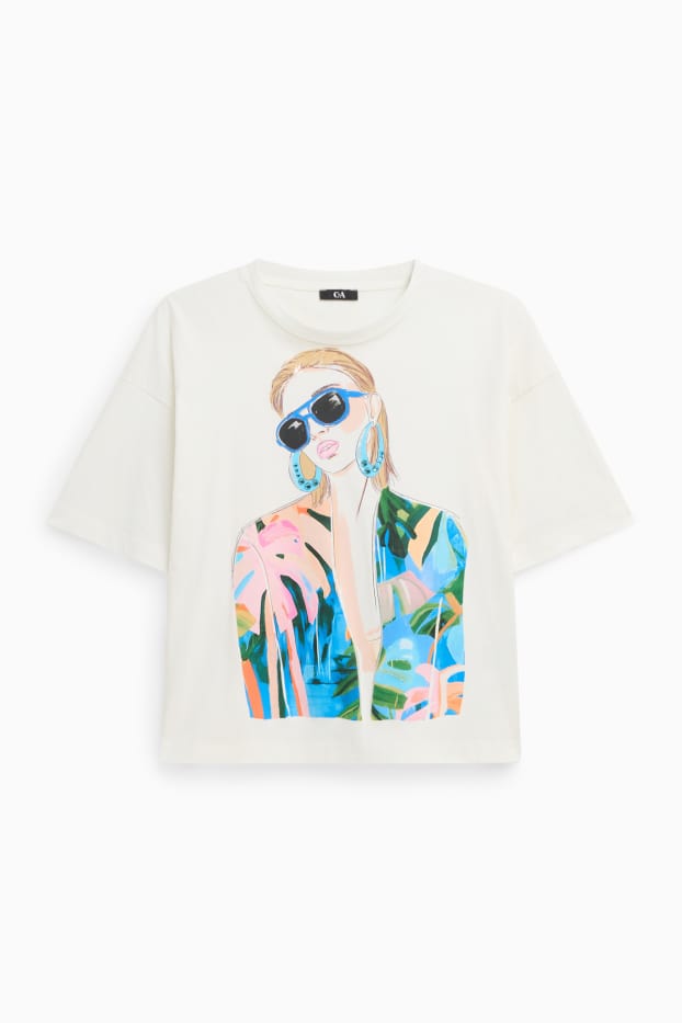 Dames - T-shirt - wit