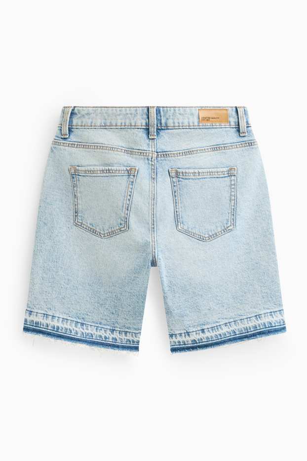 Copii - Fete - Pantaloni scurți denim - albastru deschis