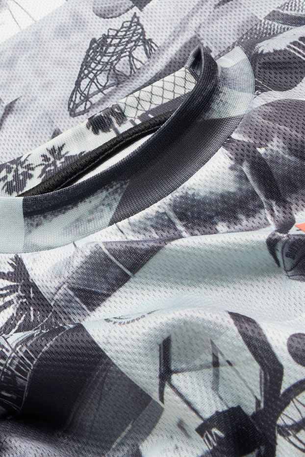 Children Boys - Basketball - short sleeve T-shirt - black / white