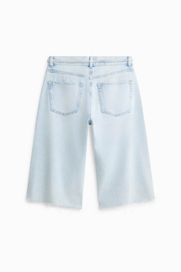 Femmes - Short en jean - mid waist - relaxed fit - jean bleu clair