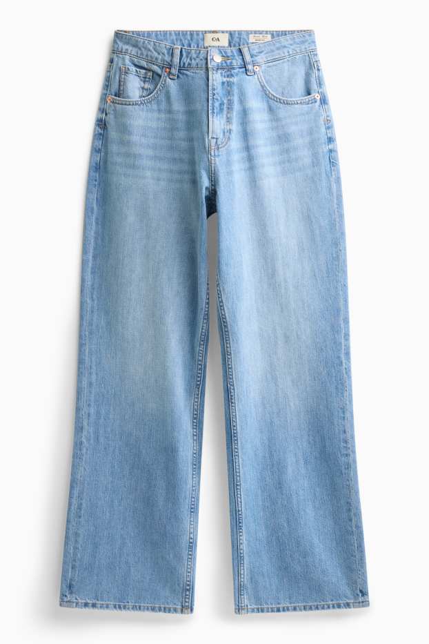 Damen - Baggy Jeans - Mid Waist - helljeansblau
