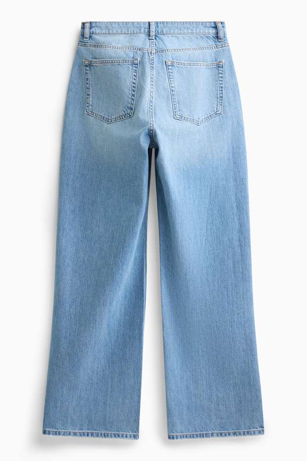 Damen - Baggy Jeans - Mid Waist - helljeansblau