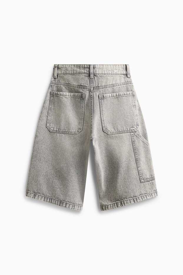 Kinder Jungen - Jeans-Bermudas - helljeansgrau