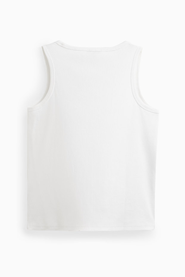 Dona - Samarreta sense mànigues - canalé - blanc