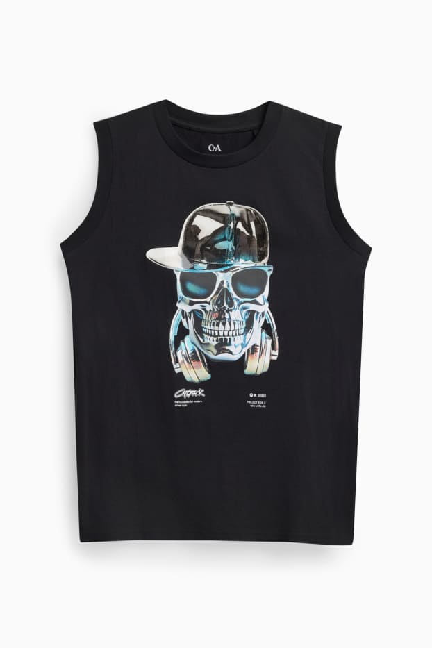 Children Boys - Skull - top - black