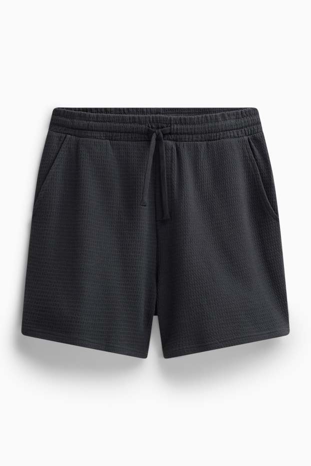 Heren - Sweatshorts - zwart