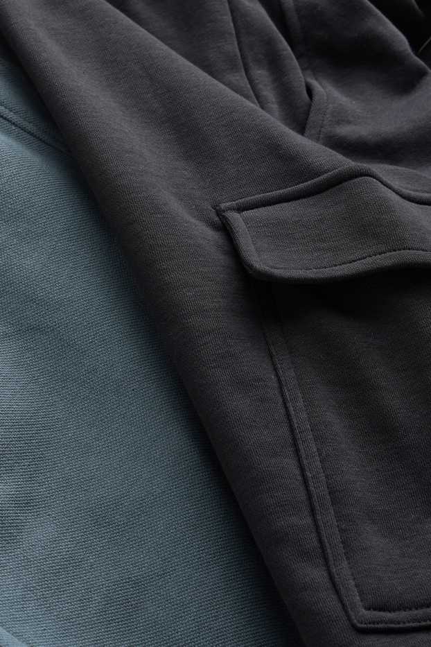 Kinder Jungen - Multipack 2er - Sweatshorts - blau  / schwarz