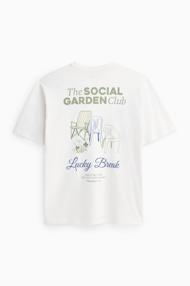 Femmes - T-shirt - Oversize - blanc