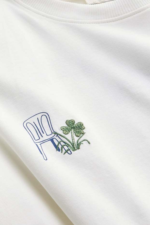 Femmes - T-shirt - Oversize - blanc