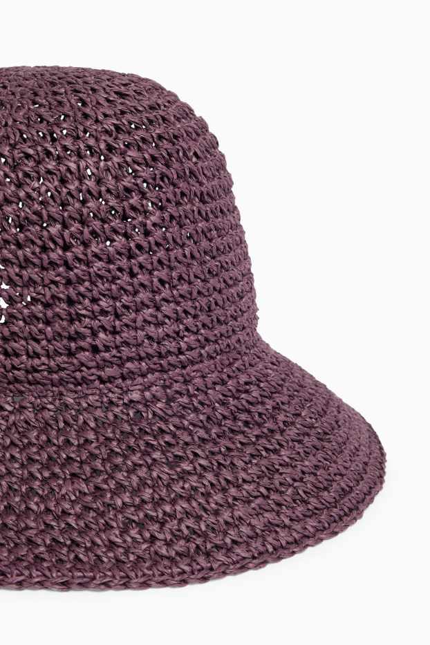 Donna - Cappello di paglia - porpora