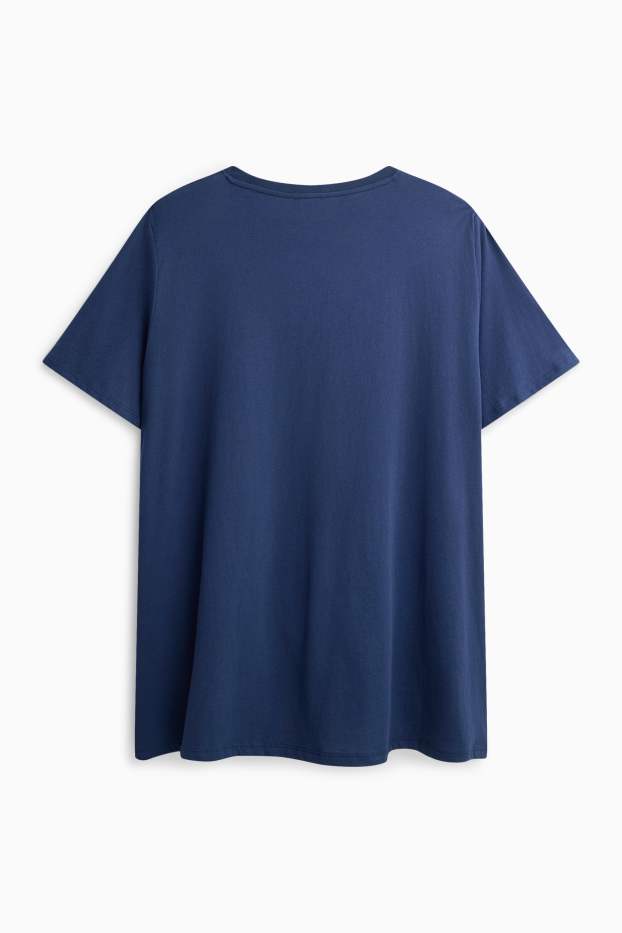 Dames - T-shirt - regular fit - donkerblauw