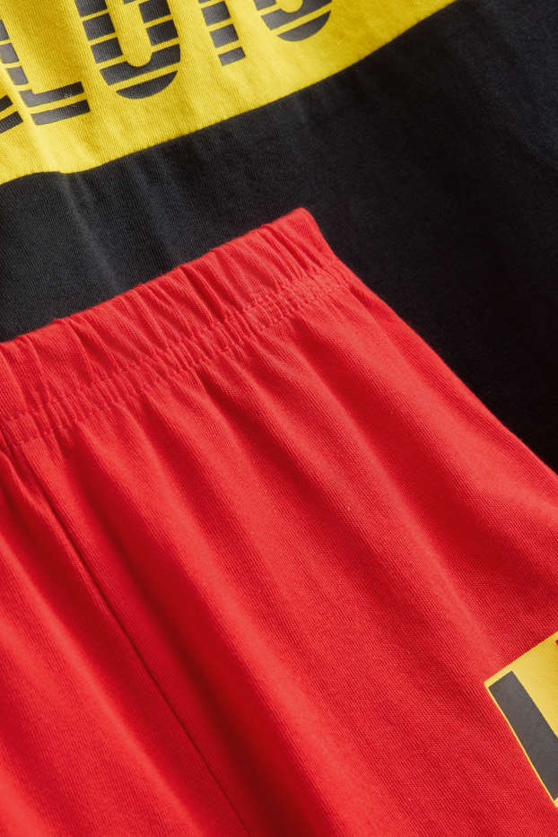 Bambini - Pigiama pantaloni corti - rosso / nero