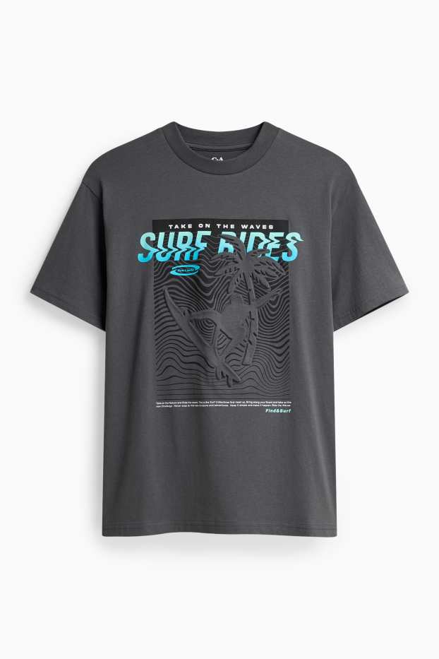 Kinder Jungen - Surf - Kurzarmshirt - schwarz