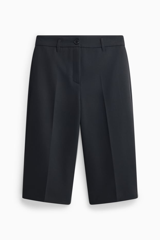 Dames - Bermuda - high waist - zwart