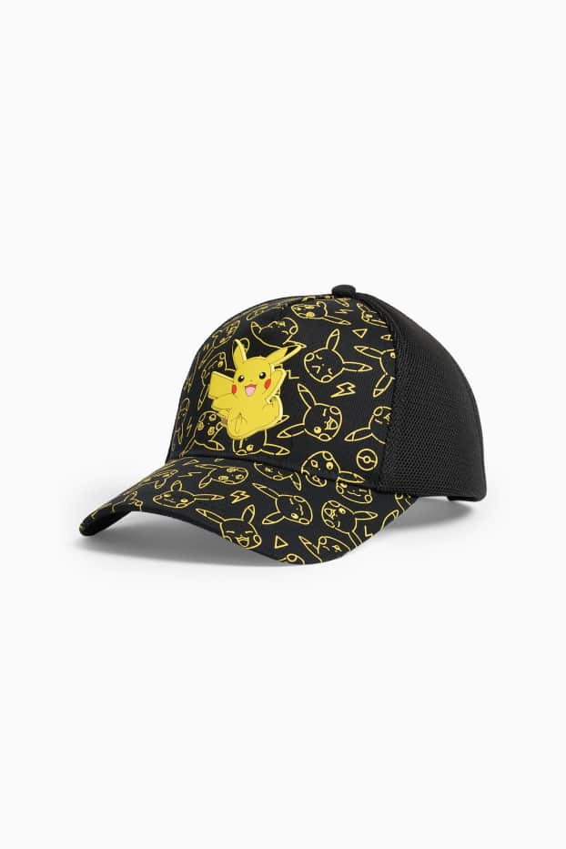 Kinder Jungen - Pokémon - Pikachu - Baseballcap - schwarz