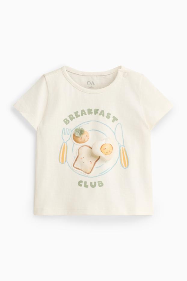 Unisex - Desayuno - camiseta de manga corta - blanco