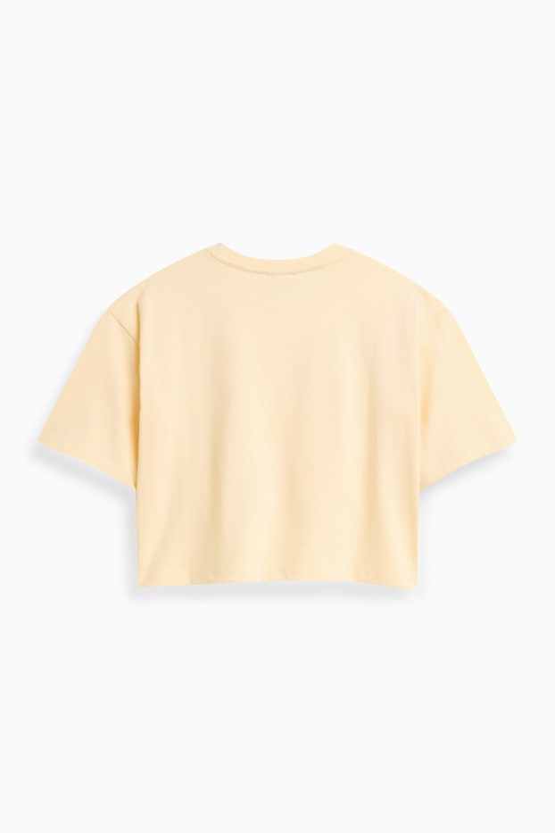 Dames - T-shirt - relaxed fit - lichtgeel