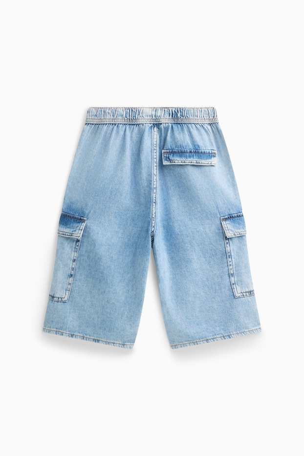 Kinder Jungen - Jeans-Bermudas - hellblau