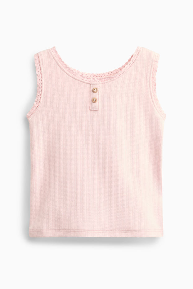 Bébés filles - Haut en Pointelle pour bébé - rose