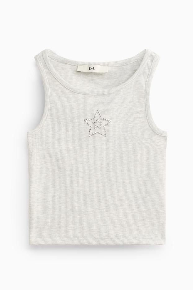 Kinderen: meisjes - Topje - lichtgrijs