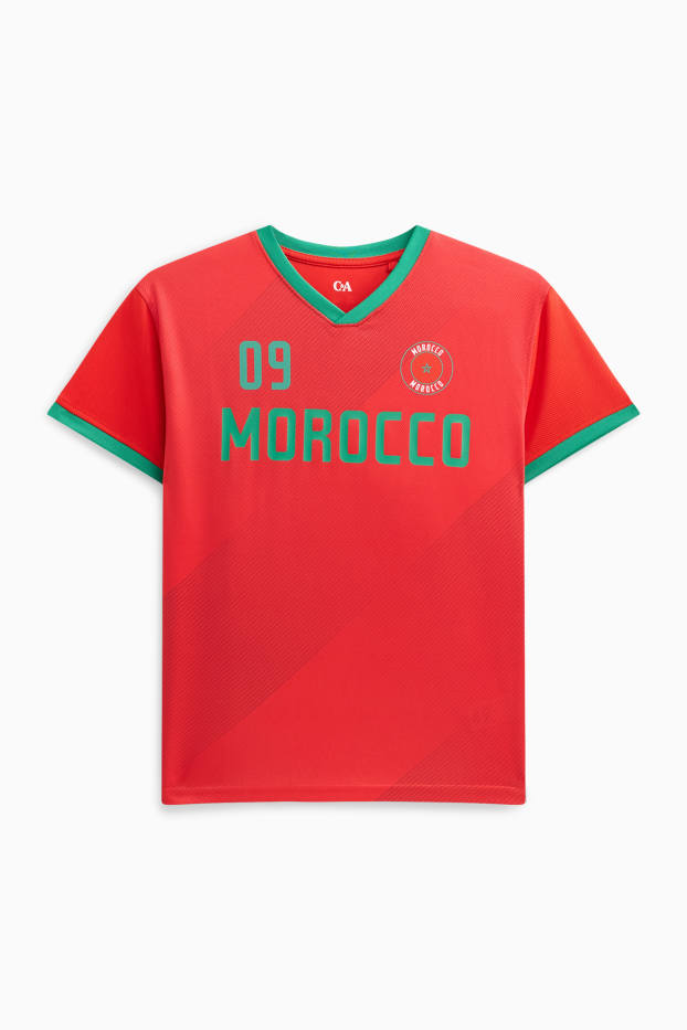 Children Boys - Morocco - short sleeve T-shirt - red