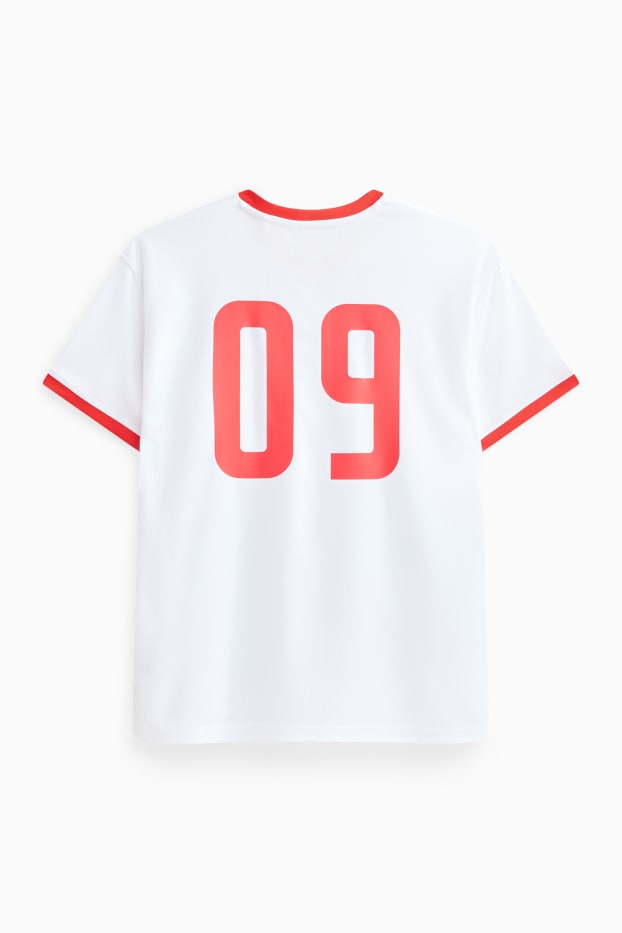 Kinder Buben - Kroatien - Kurzarmshirt - weiß / rot