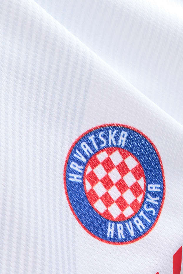 Kinder Buben - Kroatien - Kurzarmshirt - weiß / rot