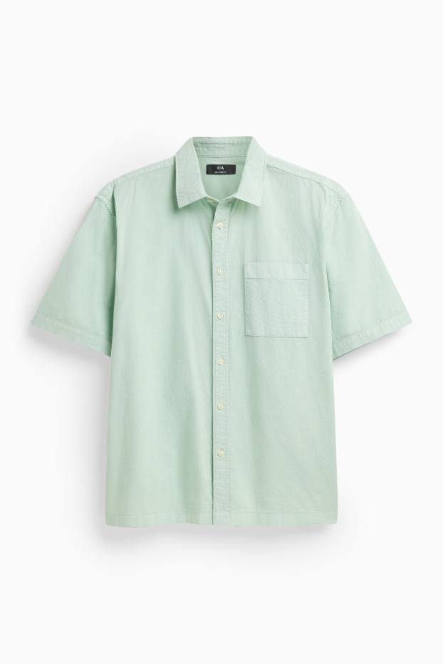 Men - Shirt - relaxed fit - kent collar - light green