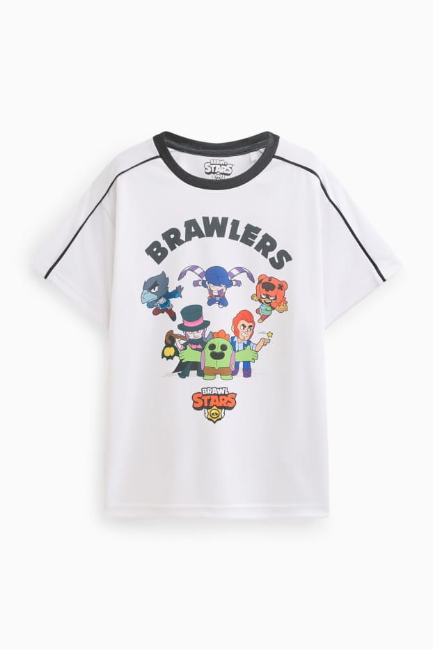 Children Boys - Brawl Stars - short sleeve T-shirt - white