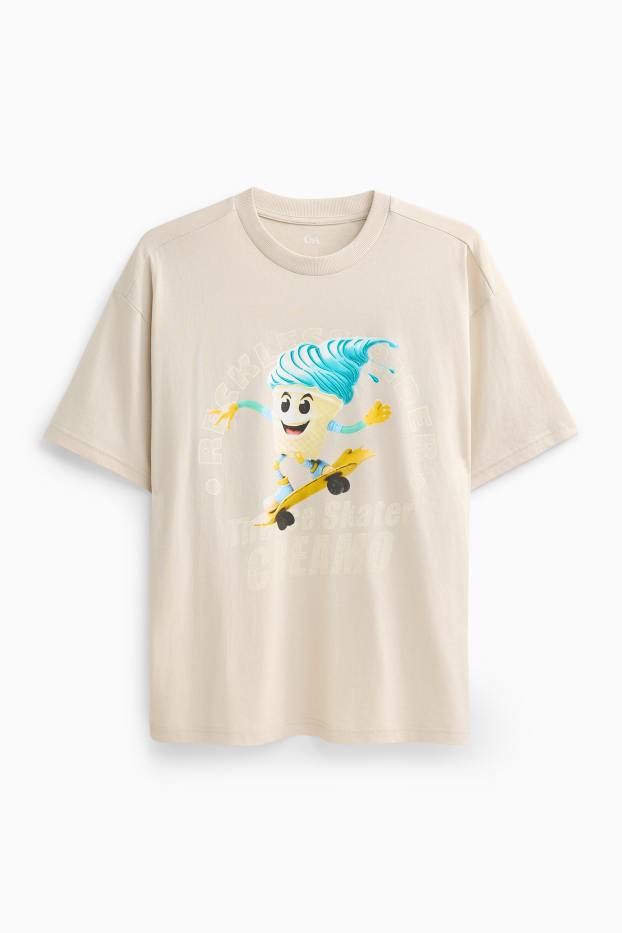 Kinder Jungen - Eis - Kurzarmshirt - beige