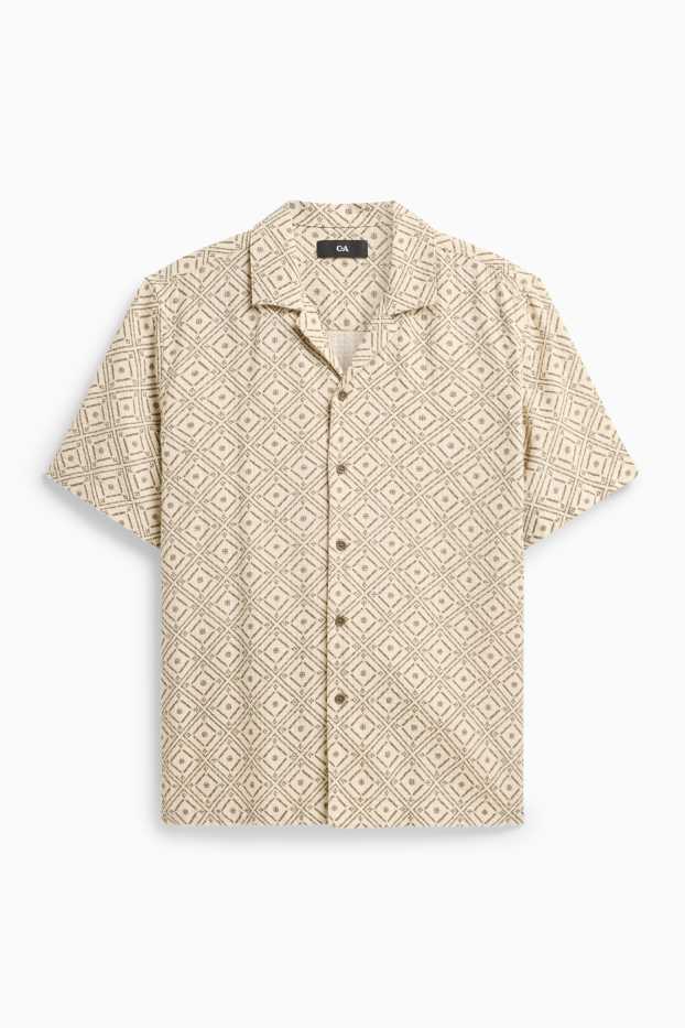 Men - Shirt - beige