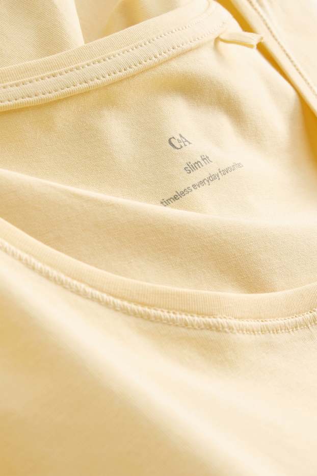 Damen - T-Shirt - Slim Fit - gelb