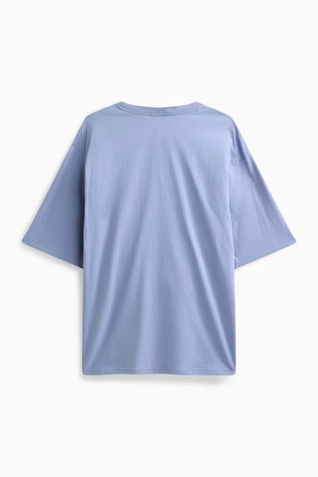 Uomo - T-shirt - oversize - azzurro