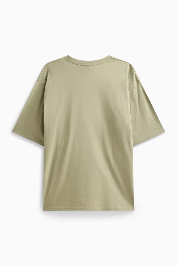 Uomo - T-shirt - oversize - verde chiaro