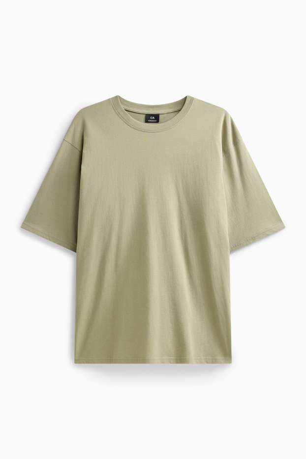 Uomo - T-shirt - oversize - verde chiaro