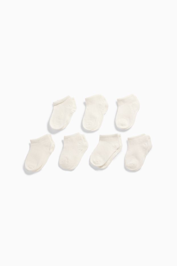 Baby Mädchen - Multipack 7er - Sneakersocken - weiß
