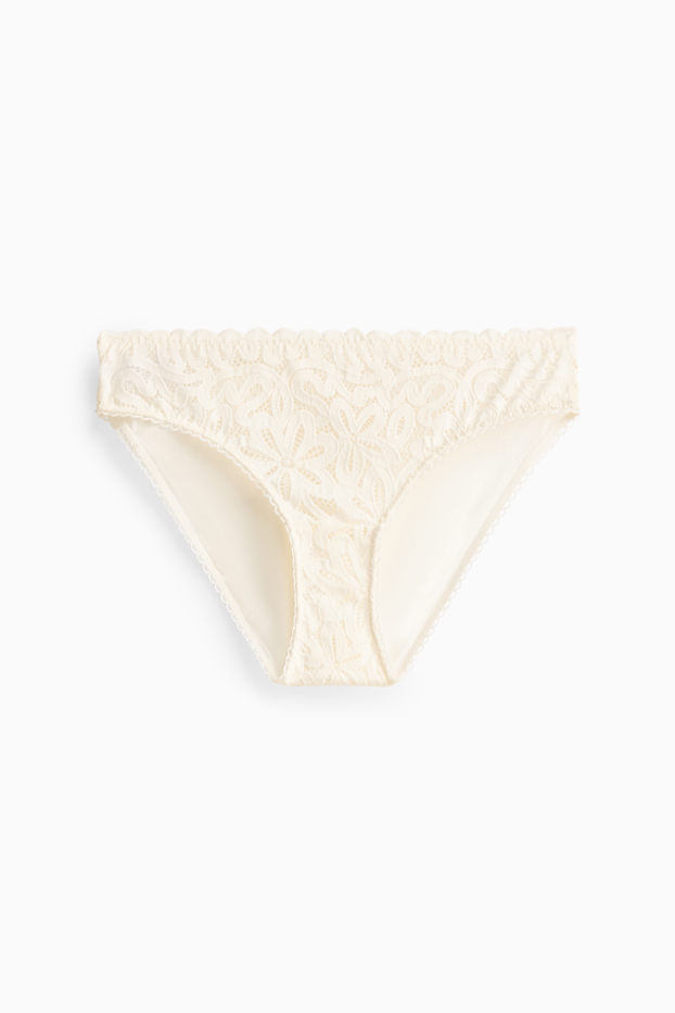 Dames - Slip - crème wit