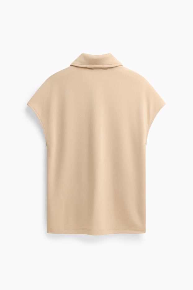 Damen - Poloshirt - Regular Fit - hellbeige