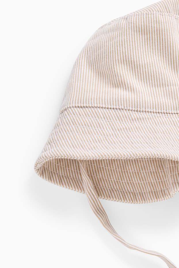 Nadó nen - Lleopard - barret per a nadó - de ratlles - beix