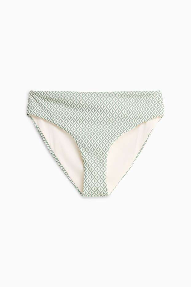 Donna - Slip bikini - vita media - LYCRA® - fantasia - bianco / verde