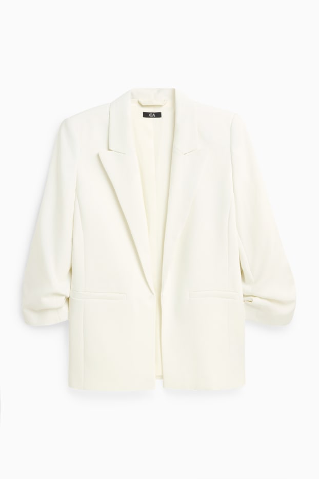 Femmes - Blazer de bureau - regular fit - blanc